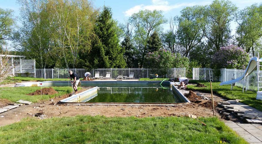 Swimming Pool Renovation with Latham Pool Products Thomas Pool Service