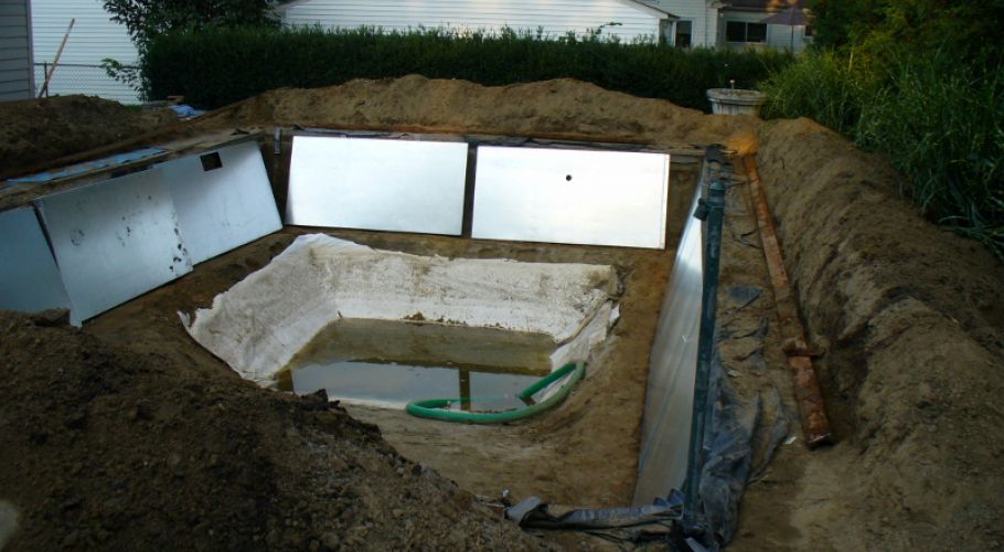 Installing New Galvanized Pool Walls Thomas Pool Service